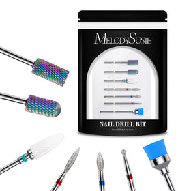 MelodySusie Nail Drill Bits Set 7Pcs with colorful bits