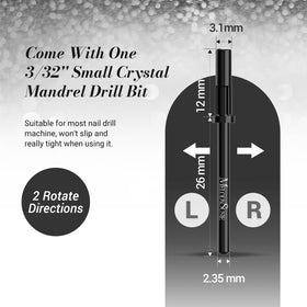 MelodySusie nail drill bits set displayed on a table