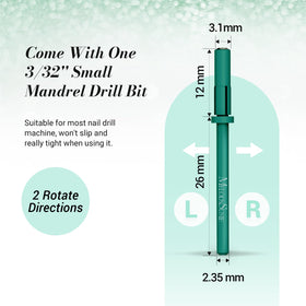 MelodySusie nail drill bits set on a nail care table