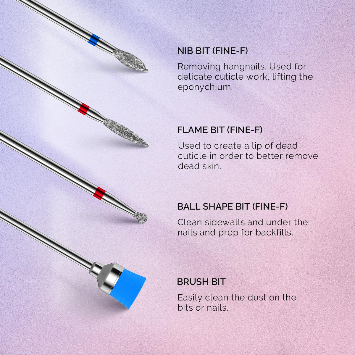 MelodySusie nail drill bits set packaging