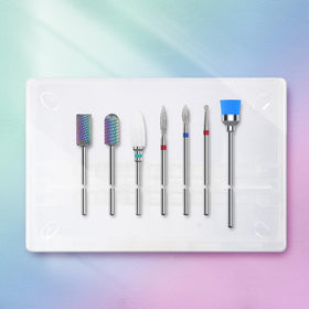 MelodySusie Nail Drill Bits Set with a nail drill machine