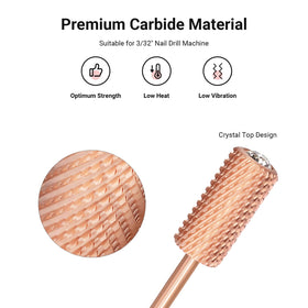 MelodySusie Nail Drill Bits showing cross cut design