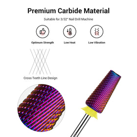 MelodySusie nail drill bits showing different functions