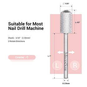 MelodySusie Nail Drill Bits Silver on a nail care workstation