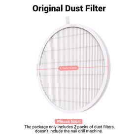 MelodySusie Nail Dust Collector Replacement Filter in use