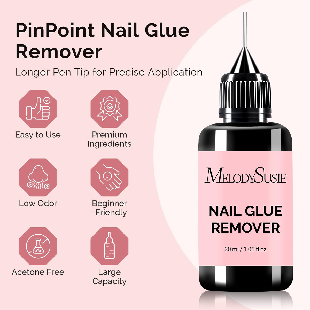 MelodySusie Nail Glue Remover 30ML back view