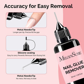 MelodySusie Nail Glue Remover 30ML with cotton pads