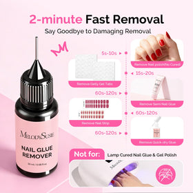 MelodySusie Nail Glue Remover in use on nails