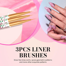 MelodySusie nail liner brushes and 2-in-1 brushes