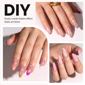 MelodySusie Nail Tips with clear acrylic design