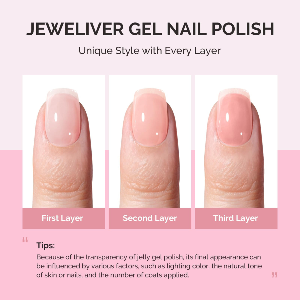 MelodySusie Nude Gel Nail Polish applied on nails