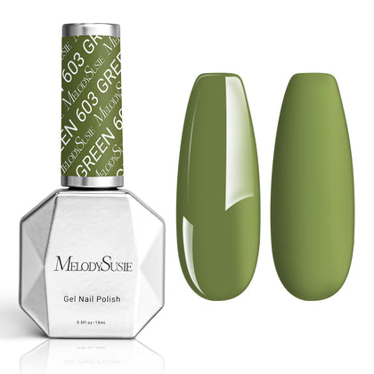 MelodySusie Olive Green Gel Nail Polish 15ml front view