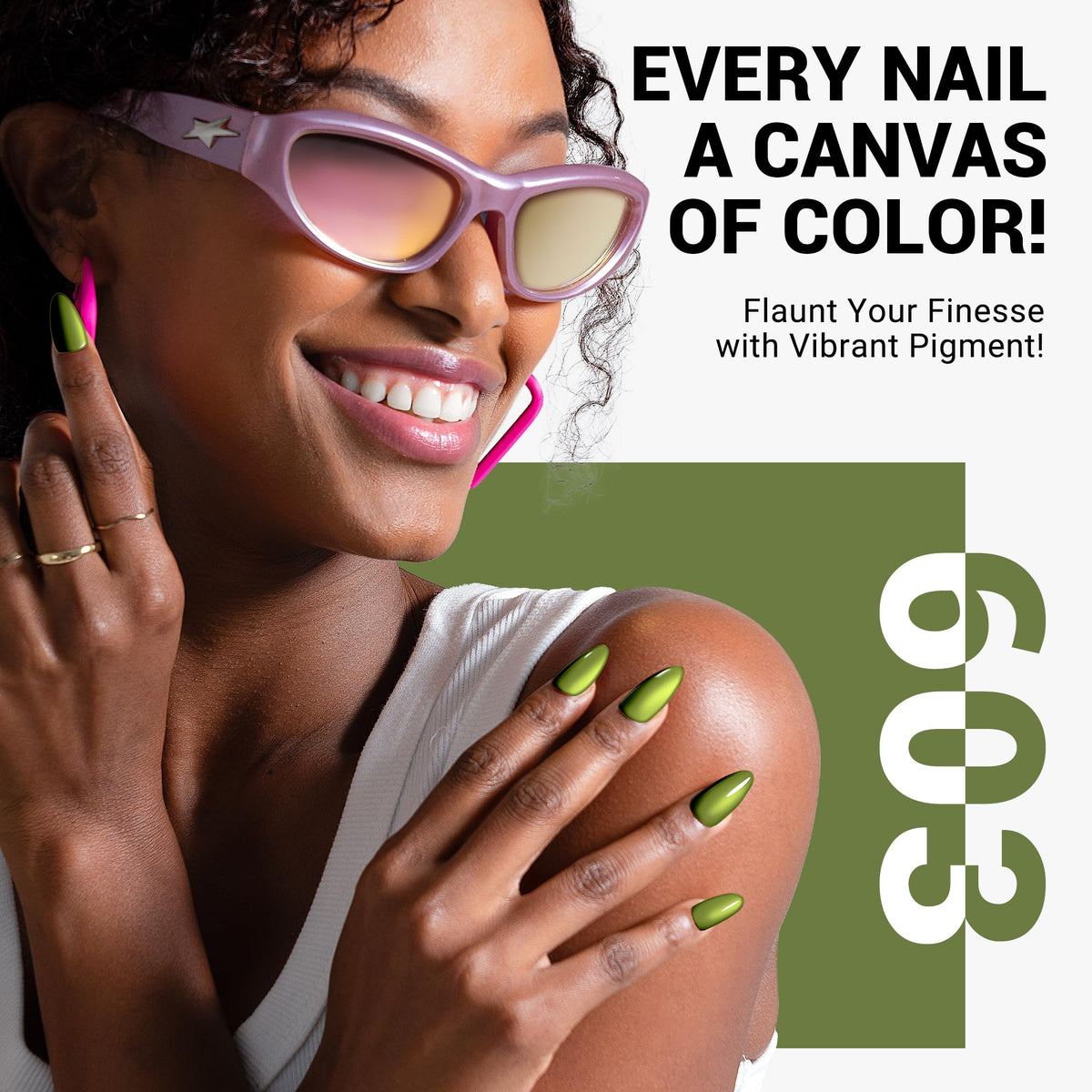 MelodySusie Olive Green Gel Nail Polish 15ml packaging