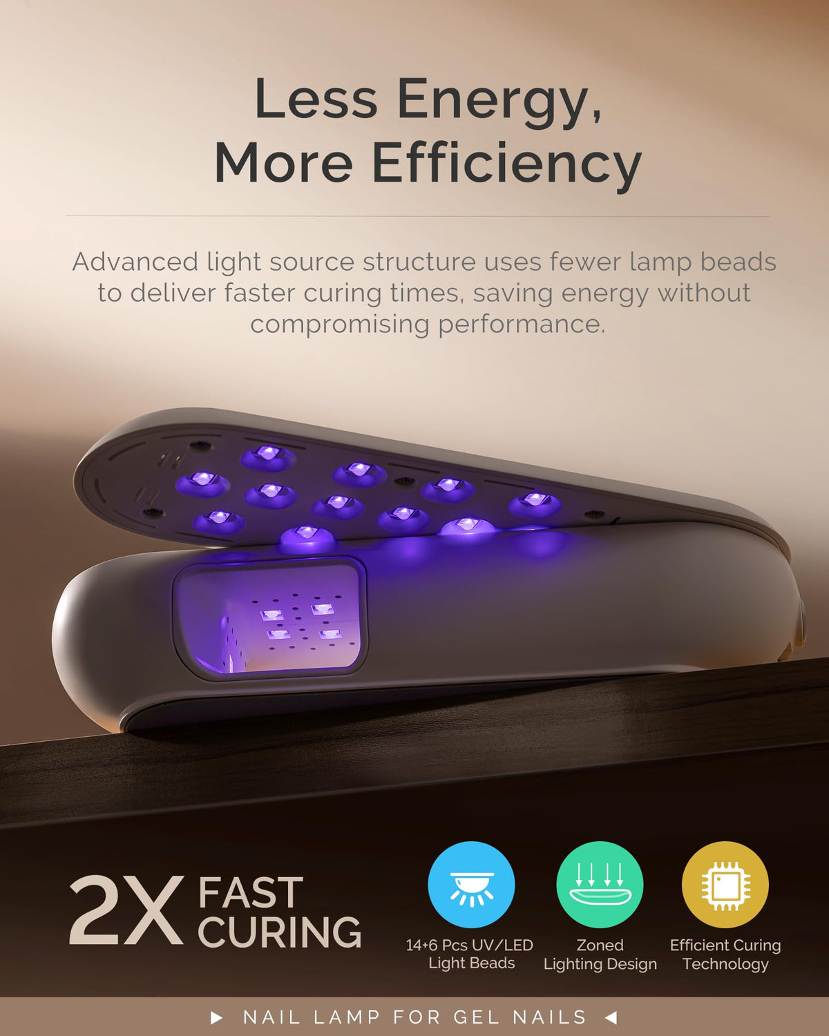 MelodySusie P-PLUS20F Cordless UV Nail Lamp in use during manicure