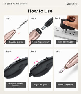 MelodySusie PC120B Nail Drill in a beauty setup