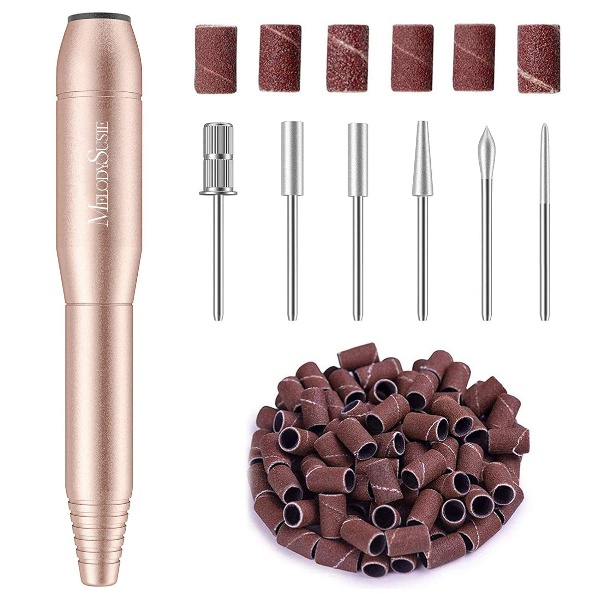 MelodySusie PC120B Nail Drill Kit front view with AC adapter