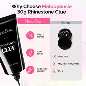 MelodySusie Rhinestone Glue in a nail art setup