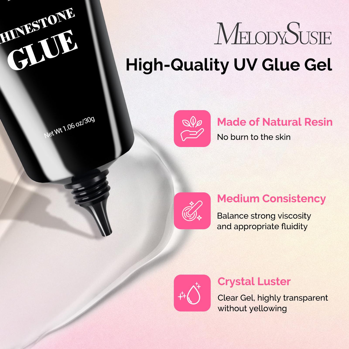 MelodySusie Rhinestone Glue with nail art accessories