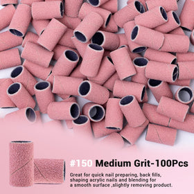 MelodySusie sanding bands displayed in a nail care setup