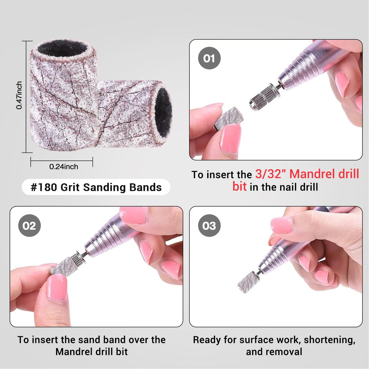 MelodySusie sanding bands displayed in a neat arrangement