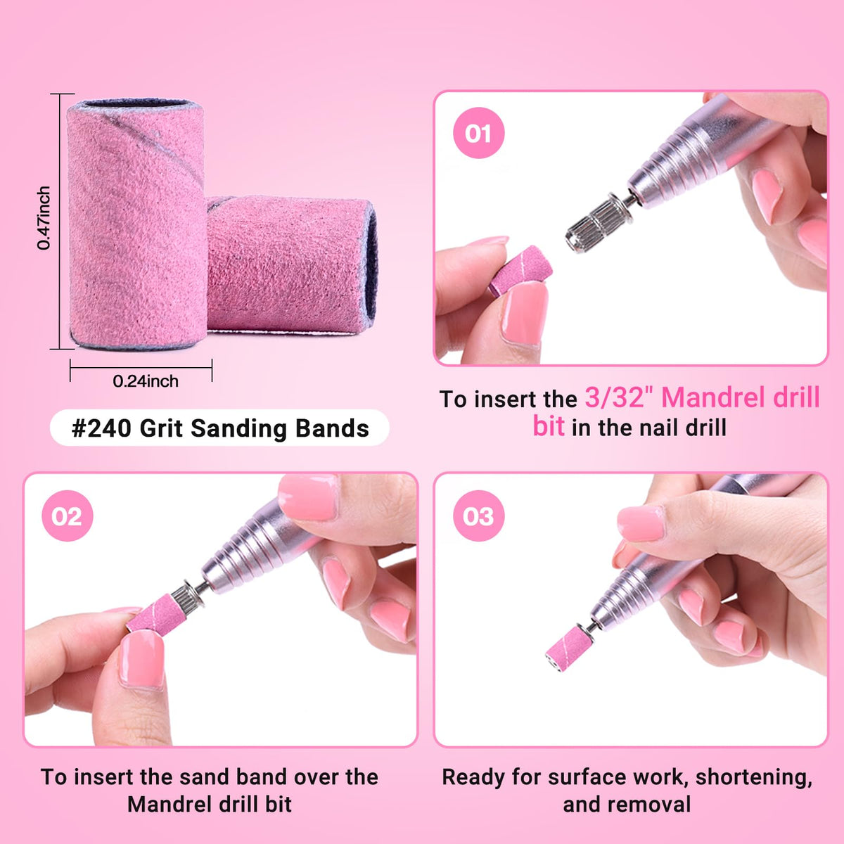 MelodySusie sanding bands in packaging with product details