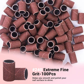 MelodySusie sanding bands in use on artificial nails