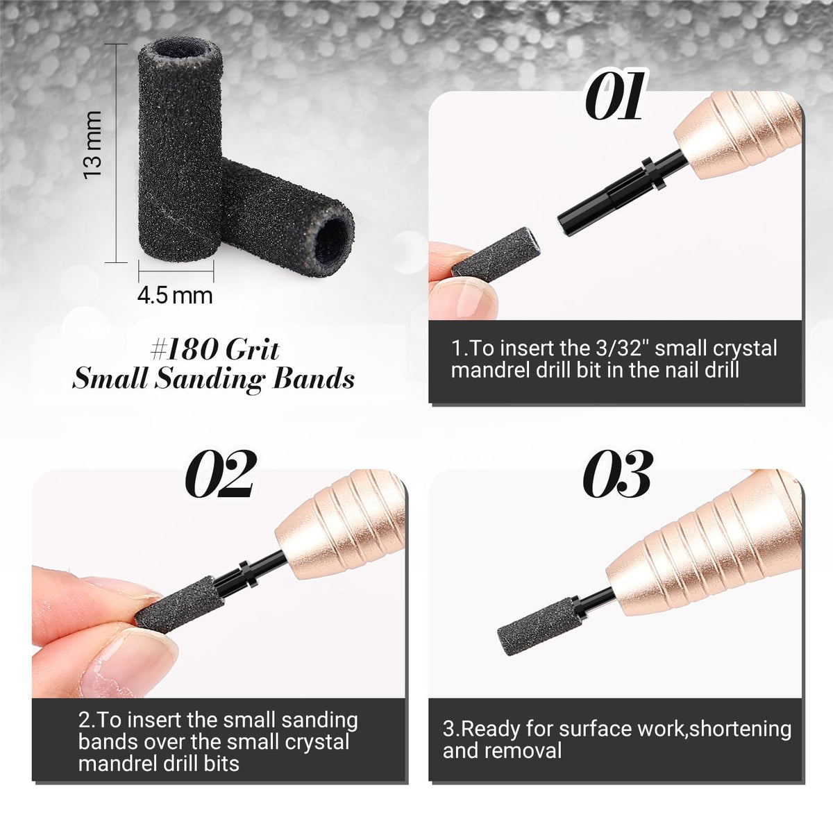 MelodySusie sanding bands with grit specifications