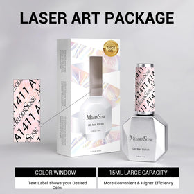 MelodySusie Shimmer Pearl Nude Pink Gel Nail Polish in a nail art setup