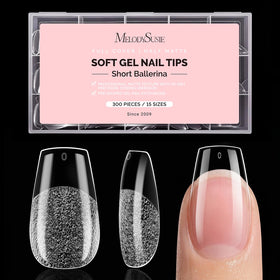 MelodySusie Short Ballerina Nail Tips 300pcs front view