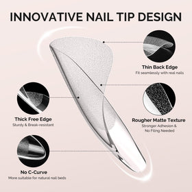 MelodySusie Short Square X Nail Tips in various sizes