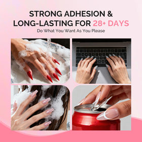 MelodySusie Solid Nail Glue Gel on a nail art display