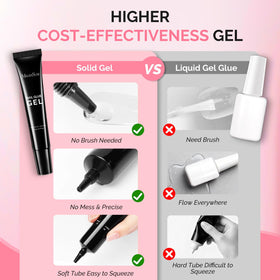 MelodySusie Solid Nail Glue Gel with rhinestones