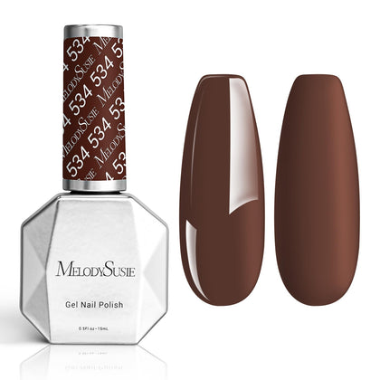 MelodySusie Thick Americano Brown Gel Nail Polish front view