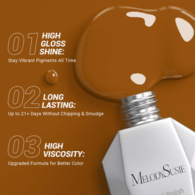 MelodySusie Thick Brown Gel Nail Polish 0.5fl oz bottle with brush