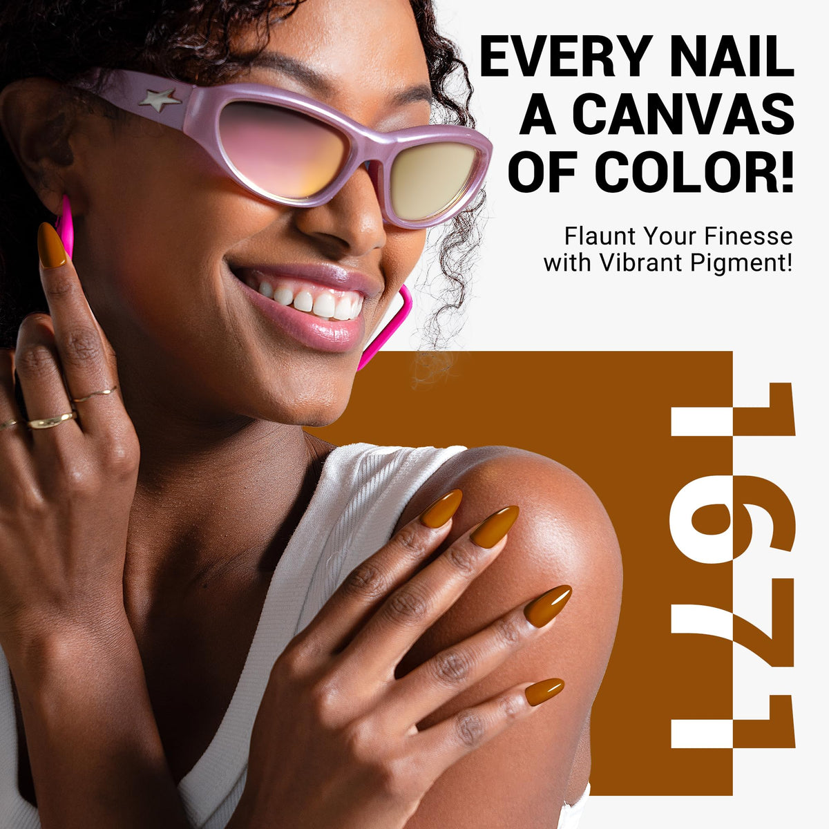 MelodySusie Thick Brown Gel Nail Polish 0.5fl oz with UV lamp