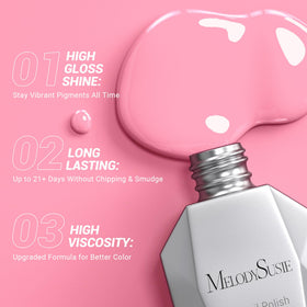 MelodySusie Thick Candy Pink Gel Nail Polish bottle with brush