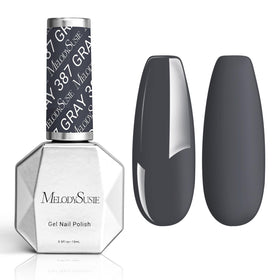 MelodySusie Thick Dark Gray Gel Nail Polish front view
