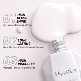MelodySusie Thick Gel Nail Polish 0.5fl oz Milky Pink bottle side view