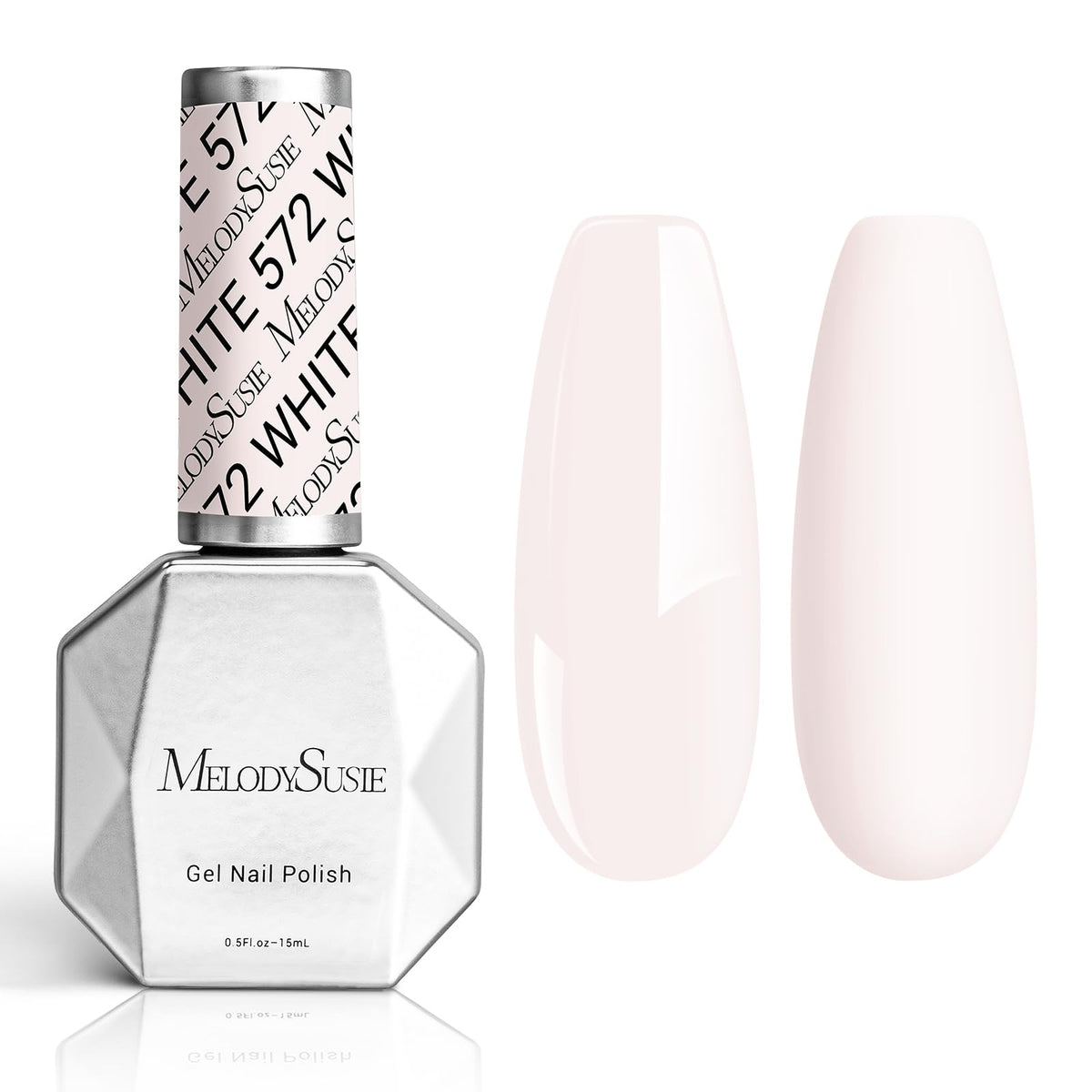 MelodySusie Thick Gel Nail Polish 0.5fl oz Milky Pink front view
