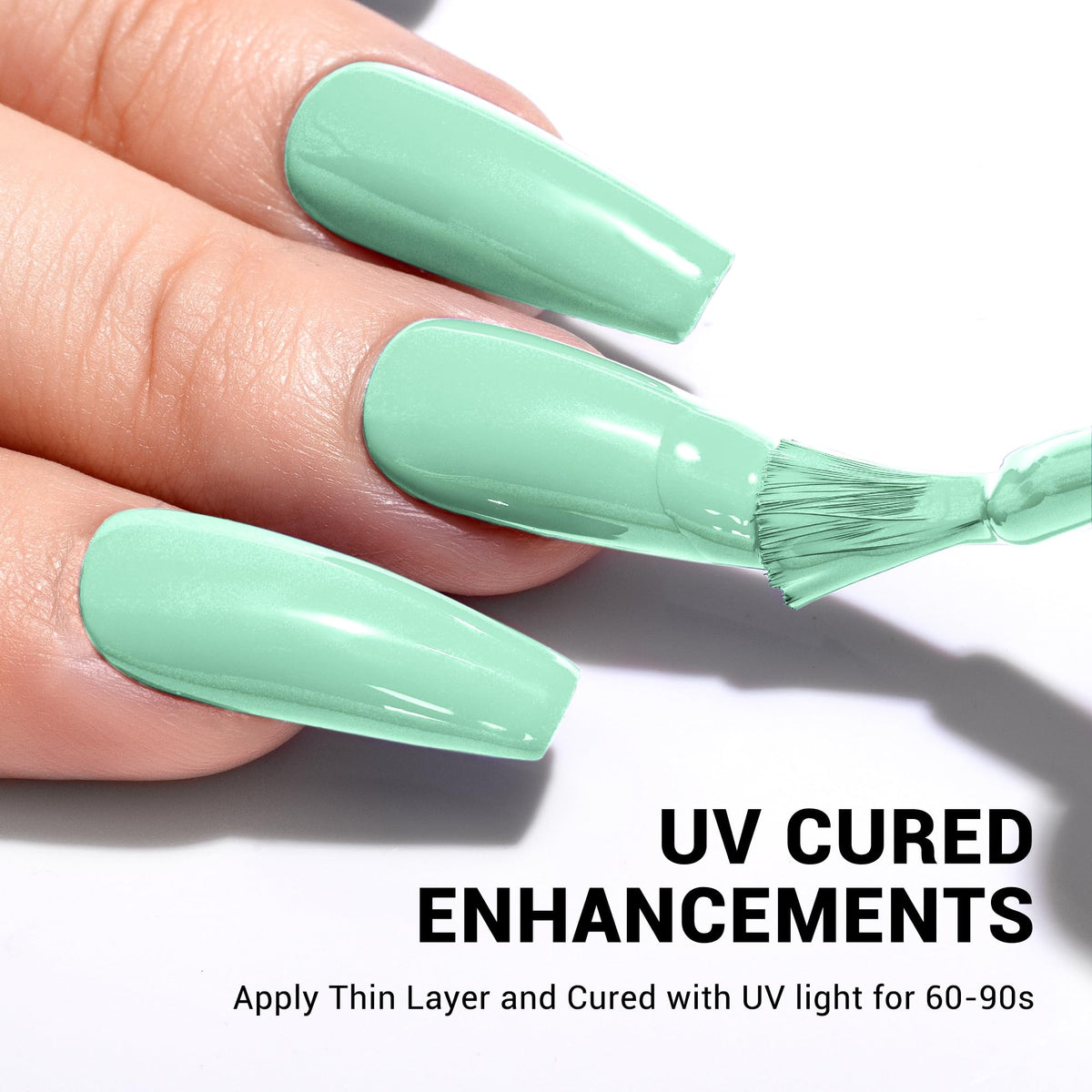 MelodySusie Thick Mint Green Gel Nail Polish with UV lamp