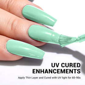 MelodySusie Thick Mint Green Gel Nail Polish with UV lamp