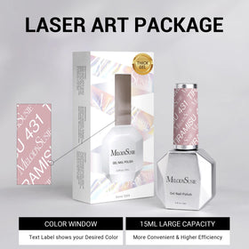 MelodySusie Thick Nude Gel Nail Polish curing under UV lamp