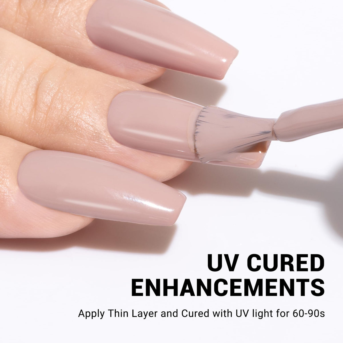 MelodySusie Thick Nude Gel Nail Polish on a nail art display