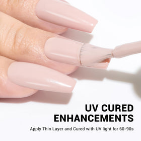 MelodySusie Thick Nude Pink Gel Nail Polish brush close-up