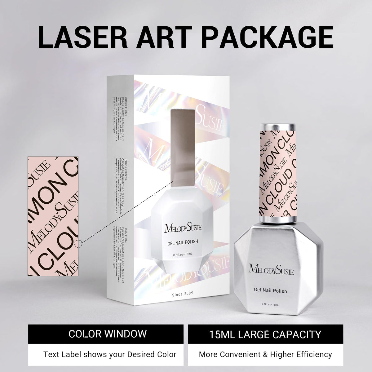 MelodySusie Thick Nude Pink Gel Nail Polish packaging