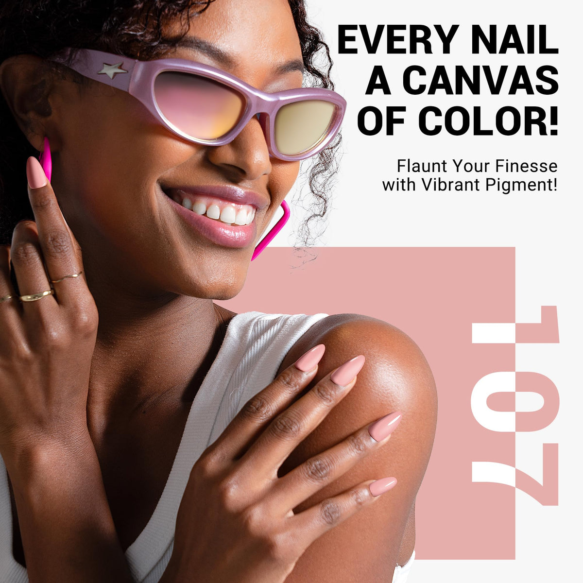 MelodySusie Thick Pink Gel Nail Polish 0.5fl oz application on nails