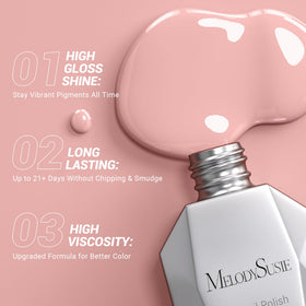 MelodySusie Thick Pink Gel Nail Polish 0.5fl oz with brush