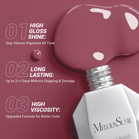 MelodySusie Thick Purple Red Gel Nail Polish bottle side view