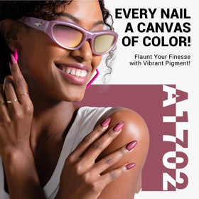 MelodySusie Thick Purple Red Gel Nail Polish on nails