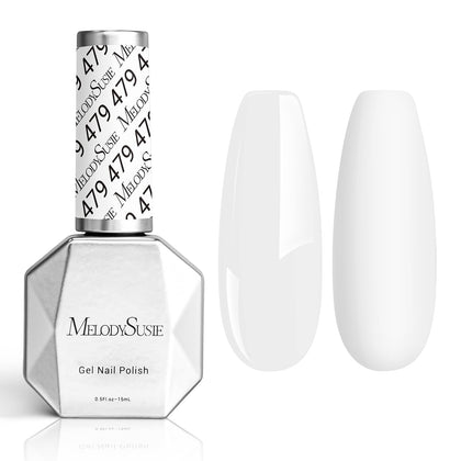 MelodySusie Thick Snow White Gel Nail Polish 15ML front view